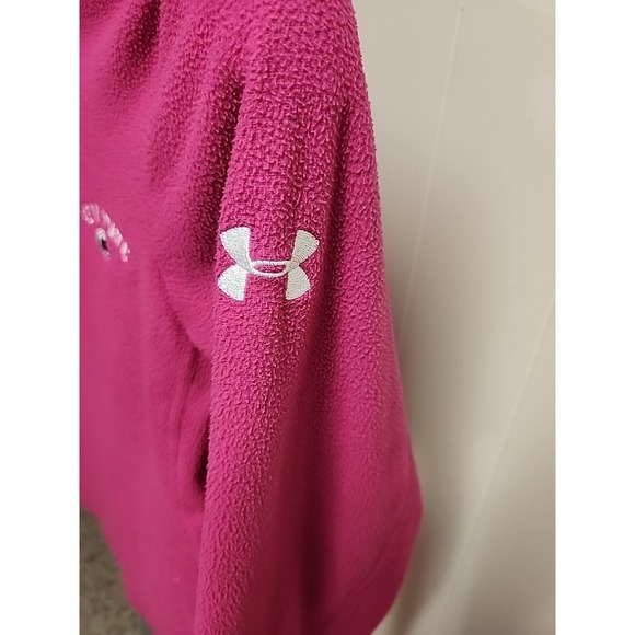 Under Armour Pink Fleece Quater Zip Long Sleeve Women's Size small Penn State - Picture 5 of 9